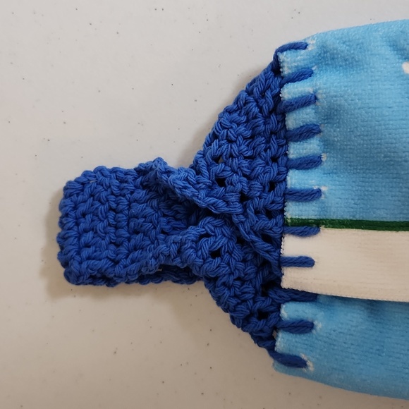 New Christmas Theme 3pc Set Handmade Kitchen Hand Towels Lot # 2 - Picture 7 of 12